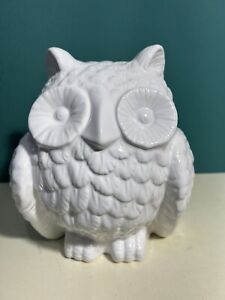 white owl figurine 9” Tall
