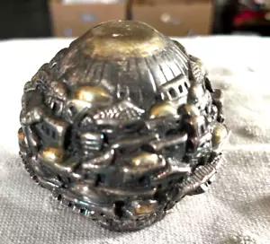 Israel Art Jerusalem 925 Sterling Silver Sculpture Paper Weight - Picture 1 of 5