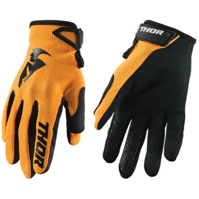 THOR SECTOR MOTOCROSS MX BIKE GLOVES ADULT - ORANGE - Image 1 of 3