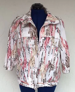 LADIES JACKET DUE PER DUE COLLARED 3/4 SLEEVE WITH ELASTIC WAISTBAND & ZIP UP - Picture 1 of 12
