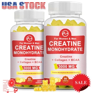 2x Creatine Monohydrate Gummies Pineapple FlavorEnergy Boost Improve Muscle Muss - Picture 1 of 8