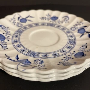J&G Meakin England Classic White Nordic Blue Onion SAUCER Replacement Sold $Ea. - Picture 1 of 13