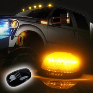 5x Smoke Lens Amber LED Cab Roof Marker Lights For 2003-2018 Dodge Ram 2500 3500 - Picture 1 of 8