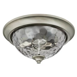 Westinghouse Ceiling Light Basset 33cm Dark Pewter with Hammered Glass - Picture 1 of 2