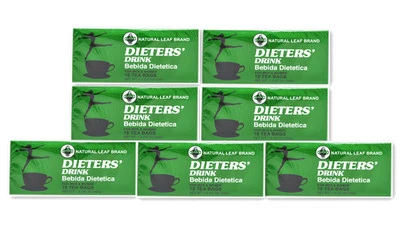 Dieters' Drink Bebida Dietetica Natural Leaf Brand Dieters tea 126Teabag 7Boxes