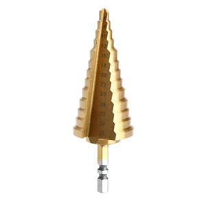 6mm-35mm HSS Stahl Schritte Kegel Drill Bits Loch Cutter Titanium beschichtet DE - Picture 1 of 6