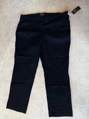 Pantalones de cintura cómodos para mujer New York & Company 24W negros rectos NY&C NUEVOS CON ETIQUETAS Foto 1 de 4