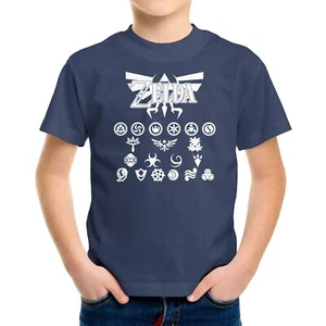 Legend of Zelda Triforce w/Goddess Symbols Kids Boy Youth T-Shirt Custom Tee - Picture 1 of 17