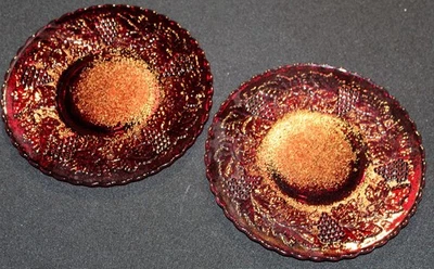 Juego de dos platos de almuerzo Imperial Glass Uva Rubí rojo Foto 1 de 3