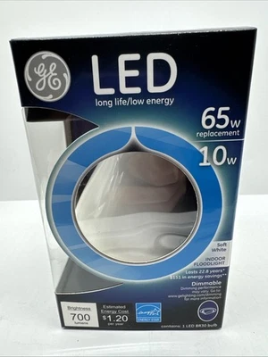 GE 65w/10w BR30 Dimmable LED Indoor Floodlight Bulb 700 Lumens Soft White - Image 1 of 4