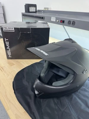 YOUTH Polaris Matte Black Helmet Size L (youth Size) - Image 1 of 4