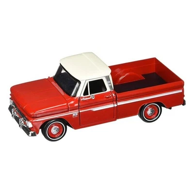 CHEVROLET C10 Fleetside Pickup - 1966 - red / white - MotorMax 1:24 - Photo 1/4