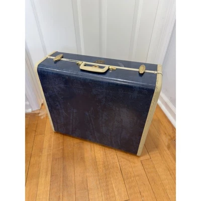Vintage Shwayder Bros Samsonite 4751 Luggage Suitcase Blue Marble - Image 1 of 4