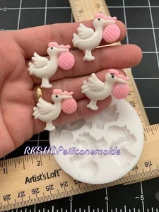 Stork Baby shower silicone mold for crafts - Picture 1 of 6