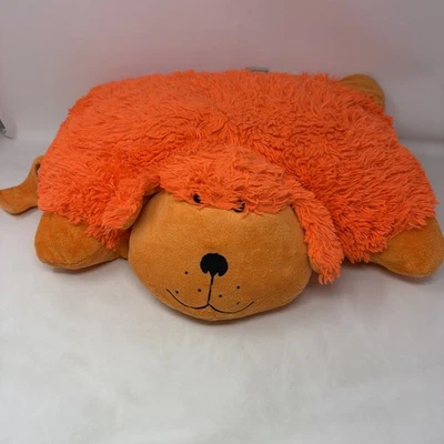 Pillow Pets Laranja Neon Neonz Cachorro 16" Pelúcia Filhote Salsicha 2012 - Imagem 1 de 4