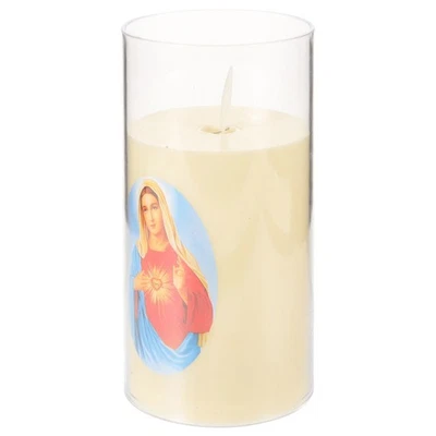  Elektrische Kerze Mit Mutter Maria Religiöse Geschenke LED Kerzen Flackern - Bild 1 von 4