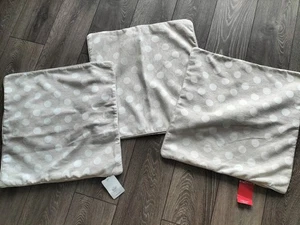 Ivory Spot Chenille Cushion Covers Cases 55cm X 55cm Set of 3 rrp £30 each NEW - Picture 1 of 5