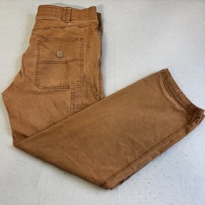 Coleman Cargo Jeans Mens 36x32 Brown Utility Casual Workwear Straight Pants Dark - Picture 1 of 9