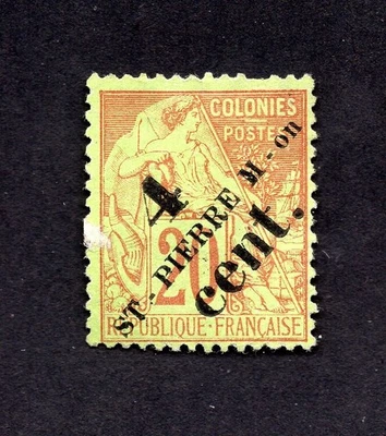 St. Pierre and Miquelon 1891-92 stamp Mi#36 MNG CV=12$ - Image 1 of 2