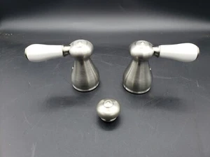 Delta 2-Handle H277SS for Model 33-LH Kitchen & Lav Faucet ,Stainless/Porcelain - Picture 1 of 3