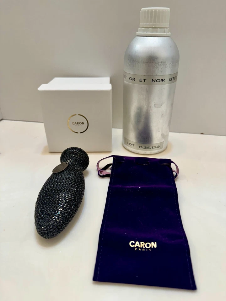 Or er Noir by Caron 0.67 oz / 20 ml Perfume Puro Negro Swarovski Cartera Spray Nuevo Foto 1 de 1