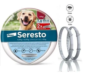 2 Collari SERESTO Elanco per cani di taglia grande di oltre 8 kg,antiparassitari - Foto 1 di 7
