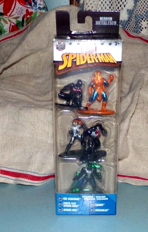 Marvel Comics Nano Metalfigs Spider-Man Paquete de 5 + 1 Spider-Man Fiends Nuevo Foto 1 de 1