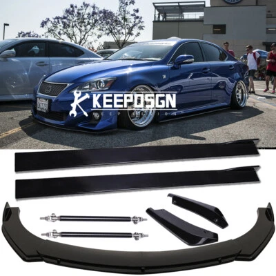 For LEXUS IS250 IS300 IS350 Side Skirts Rear & Front Bumper Lip Splitter Rods - image 1 of 4