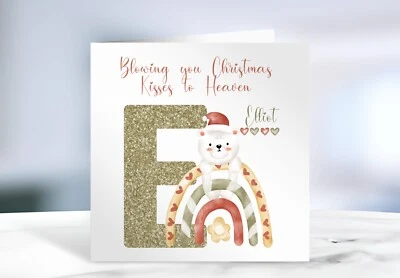 TILLY MINTS PRINTS Personalised happy Christmas Baby Child Angel in Heaven merry heavenly Xmas