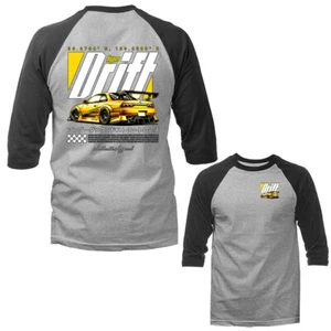 Coche deportivo Hyper Drift importado afinado personalizado JDM manga 3/4 raglán - Imagen 1 de 10