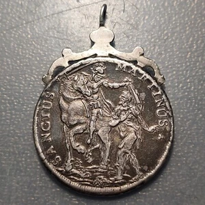 ITALIA LUCCA SCUDO 1753 SAN MARTIN PANTERAS COLGADA - Picture 1 of 2