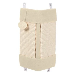 Cat Corner Scratcher W/ Ball & Catnip- Cream - Picture 1 of 5