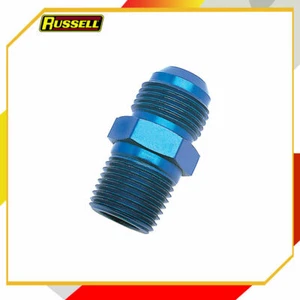 Russell 660430 Straight Flare To Pipe Adapter Fitting 4AN x 1/4 in. NPT Blue  - Picture 1 of 1