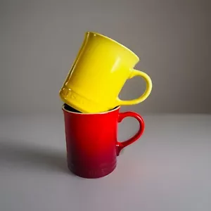 (2) Tazas Le Creuset Riveria amarillas y rojas 400 ml - Imagen 1 de 5