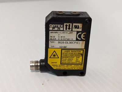 Optex BGS-DL30CP(E) Back Ground Suppression Laser 100 to 300mm-Free Ship+Returns - Image 1 of 4