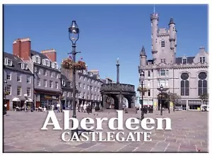 Imán metálico para nevera Aberdeen City Castlegate - Imagen 1 de 2