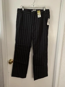 Ladies 10 Old Navy BLACK WHITE STRIPE STRETCH PANTS Low Rise - Bild 1 von 7