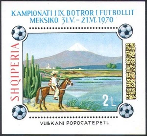 Albania 1970 Football World Cup/Sports/Mountain/Horses/Cacti/Volcano m/s n30442 - Picture 1 of 1