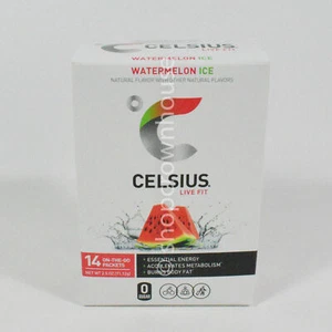 Celsius Live Fit Essential Energy WATERMELON ICE 14 On-The-Go Packets 10/2025 - Picture 1 of 2