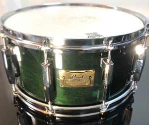 Pearl Classic Maple Snare Drum Green 14"x6.5" Made in Japan - Picture 1 of 17