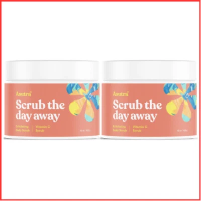 BODY SCRUB Dead Sea Salt Essential Oil Exfoliator Vitamin C 2 Pack ASUTRA - Image 1 of 4