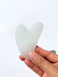 Gua Sha Facial Tool, White Jade Gua Sha Tool for Face Sculpting - Picture 1 of 5