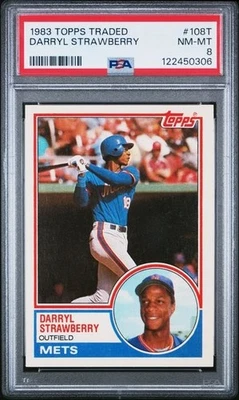 Darryl Strawberry 1983 Topps negociado # 108T PSA casi nuevo-como nuevo 8 NY METS Foto 1 de 2