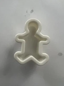 Gingerbread Man Cookie Cutter Christmas Holiday White Plastic 3" - Picture 1 of 1