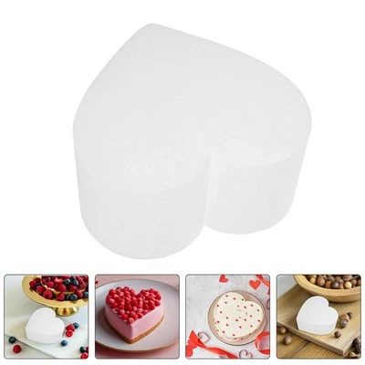  2 pezzi Dummy per torta in schiuma a forma di cuore per praticare la - Imagen 1 de 4