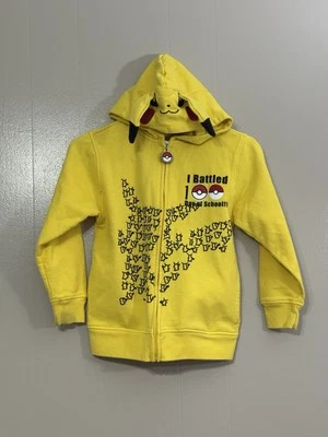 POKEMON PIKACHU AMARILLO SUDADERA CON CAPUCHA CHAQUETA NIÑOS TALLA SM/P/C.         C8 Foto 1 de 4