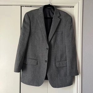 Joseph & Feiss Gold Luxury Wool Herringbone Blazer Mens 40 Regular - Picture 1 of 6