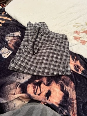 Harbor Bay black & white plaid drawstring lounge pants-4XL - Image 1 of 4