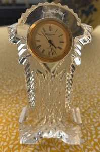 Waterford Kristall Standuhr Schreibtischuhr 6" hoch schwer schön - Bild 1 von 8
