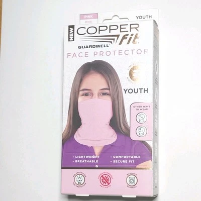 COPPER FIT Guardwell Face Protector Pink/Youth Size, Copper Infused - Image 1 of 2